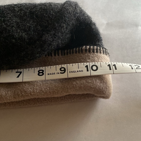 C/WS Winter Cap Hat unisex Wool/Fleece Warm soft cadet style Beenie Grey/Cream - Picture 6 of 7